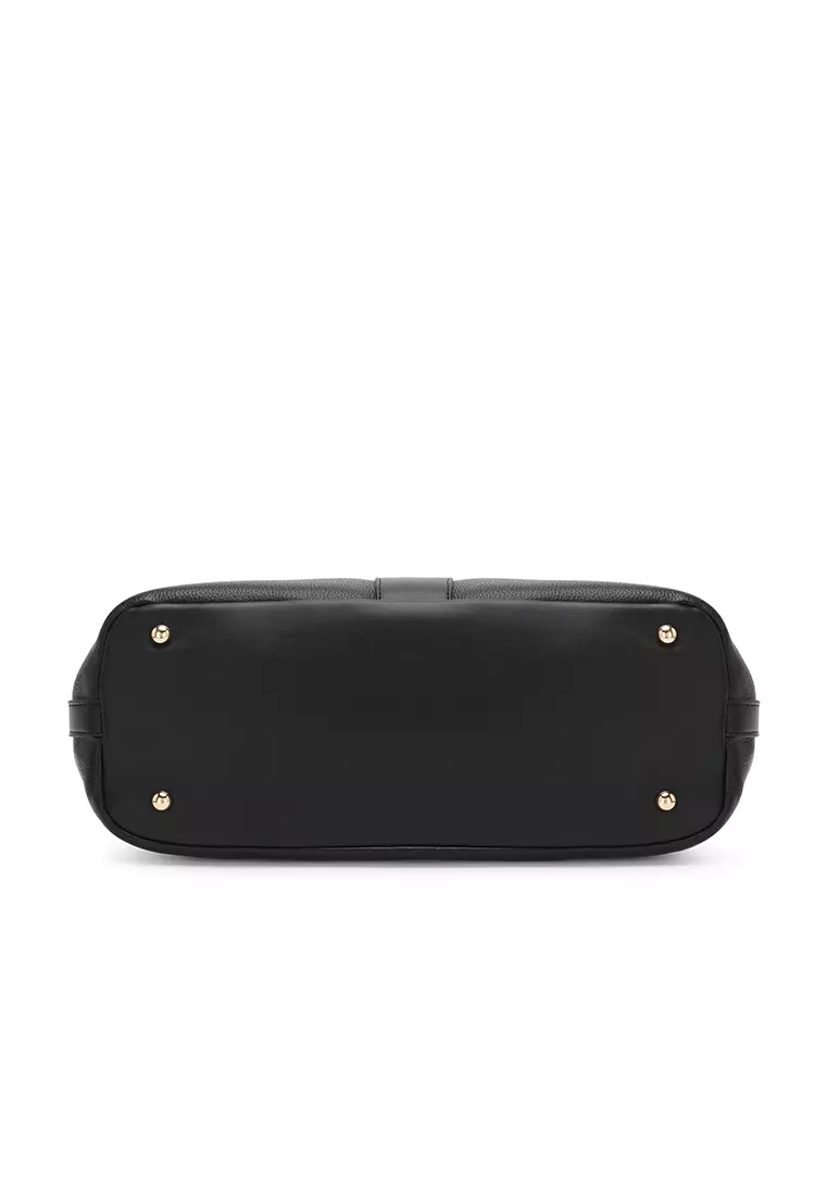 2-in-1 Tote Bag & Top Handle Bag - Black