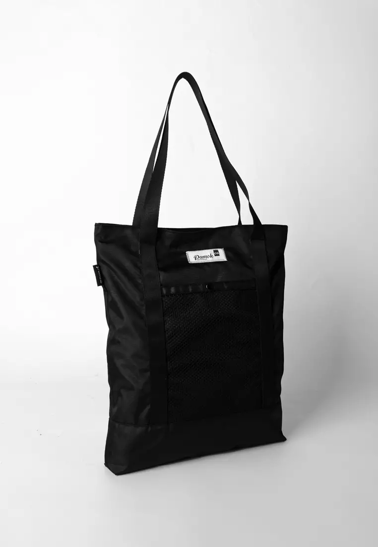 Pamole Totebag Tas Wanita Pria Penutup Resleting - Reta Series - Hitam