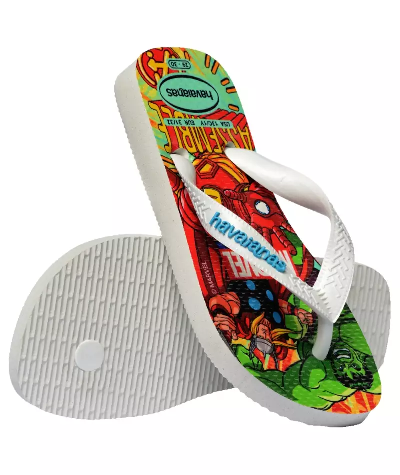 Havaianas 7854 Kids Marvel II White/Blue - Sandal Anak