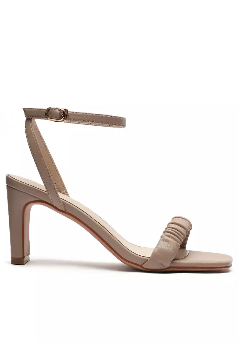Discount on Twenty Eight Shoes  shoes - SKU: Fold Microfiber Leather Strap High Heel 272-5