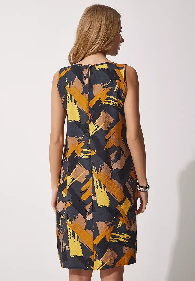 Patterned Mini Summer Dress