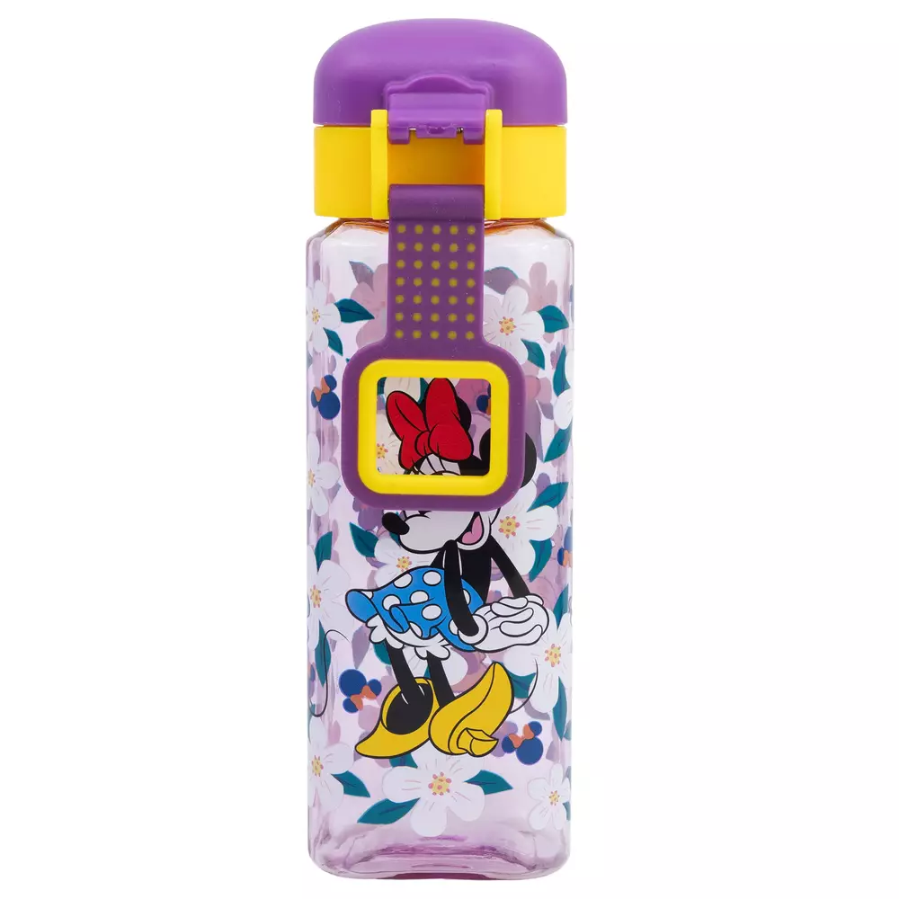Disney Stor  Safelock Square Ecozen Plastic Water Bottle Mickey 550ml - Botol Minum Anak Anti Bocor BPA Free