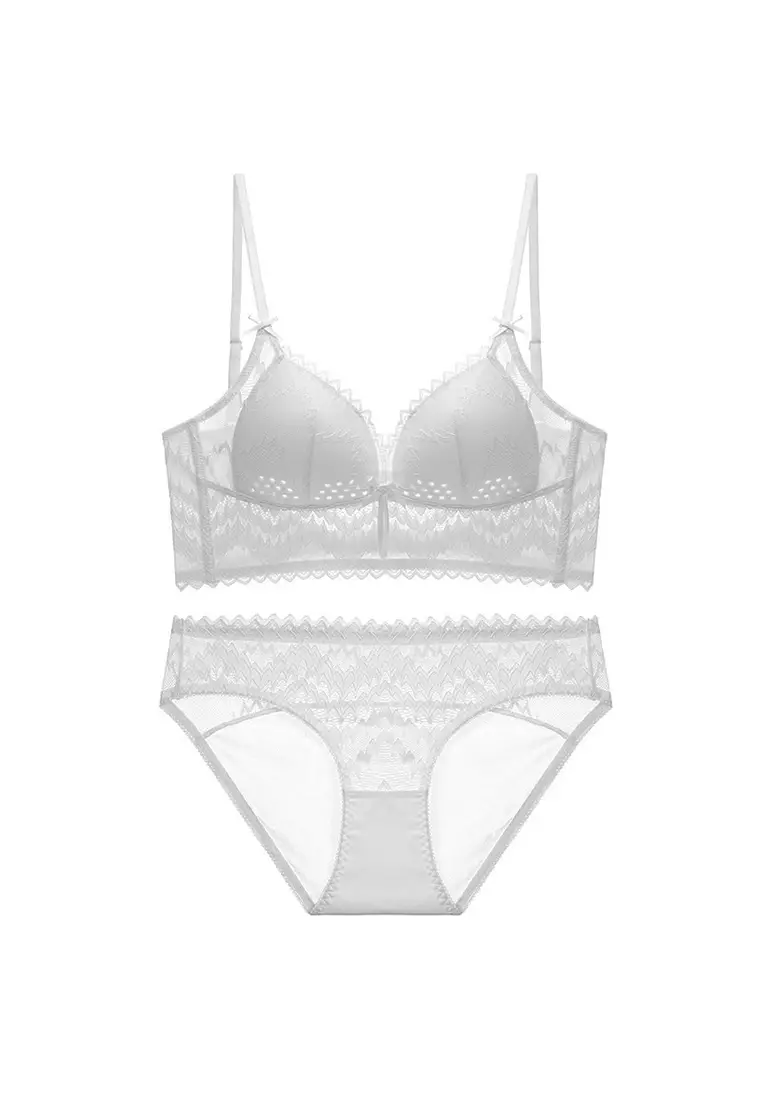 LYCKA LMM0148-Lady Two Piece Sexy Bra and Panty Lingerie Sets (White) 2024, Buy LYCKA Online