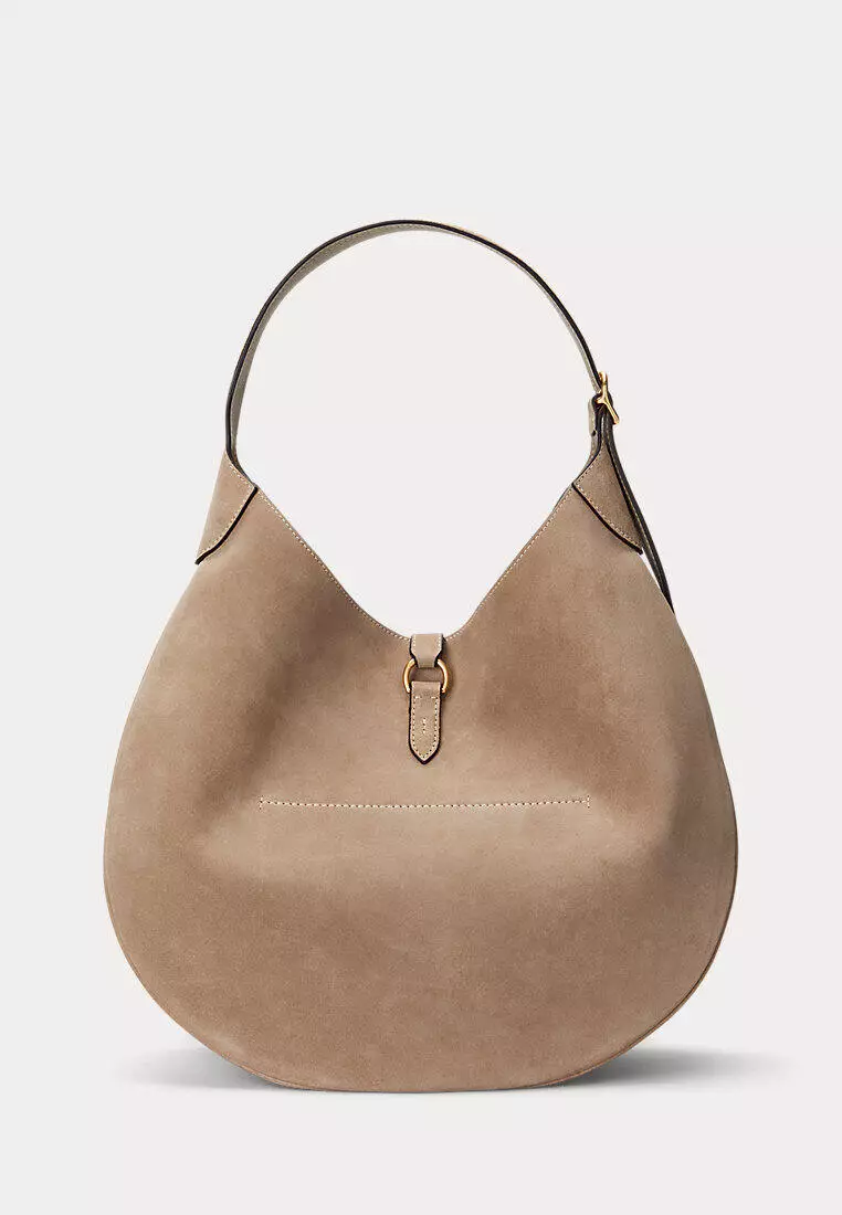 Polo ID Suede Large Shoulder Bag