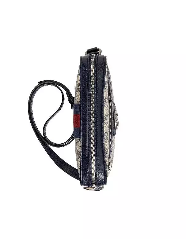 Gucci Ophidia GG Messenger Bag Leather Navy