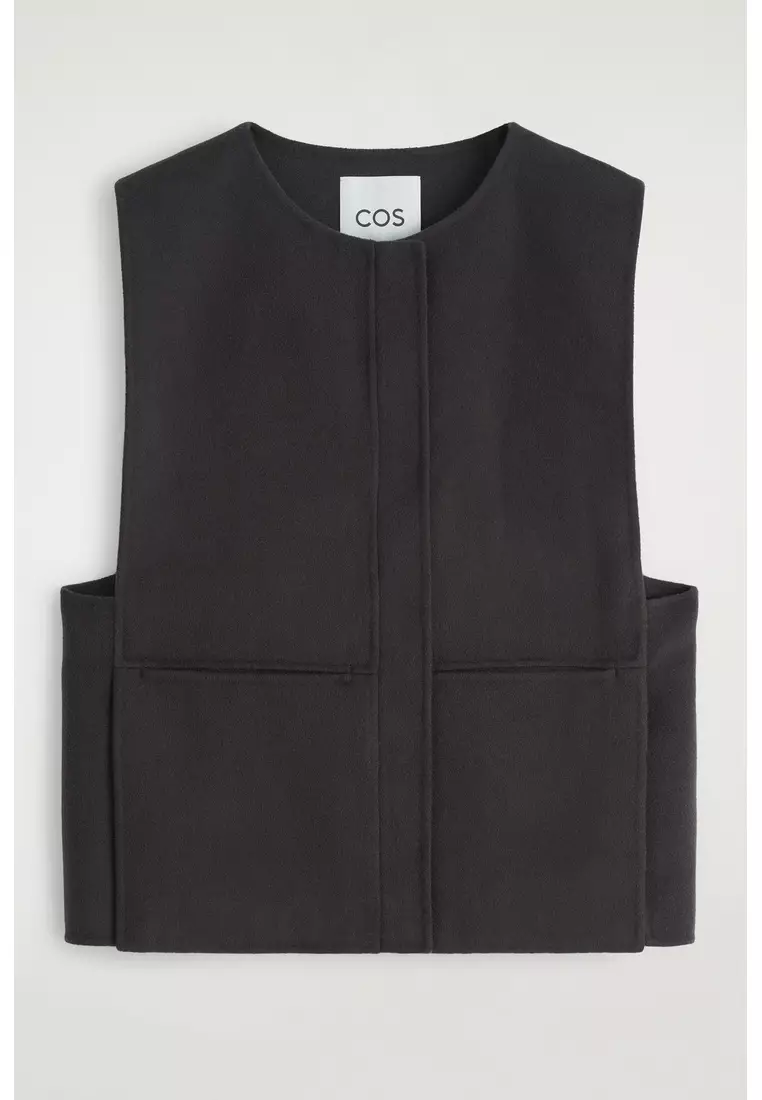 DOUBLE-FACED WOOL HYBRID VEST