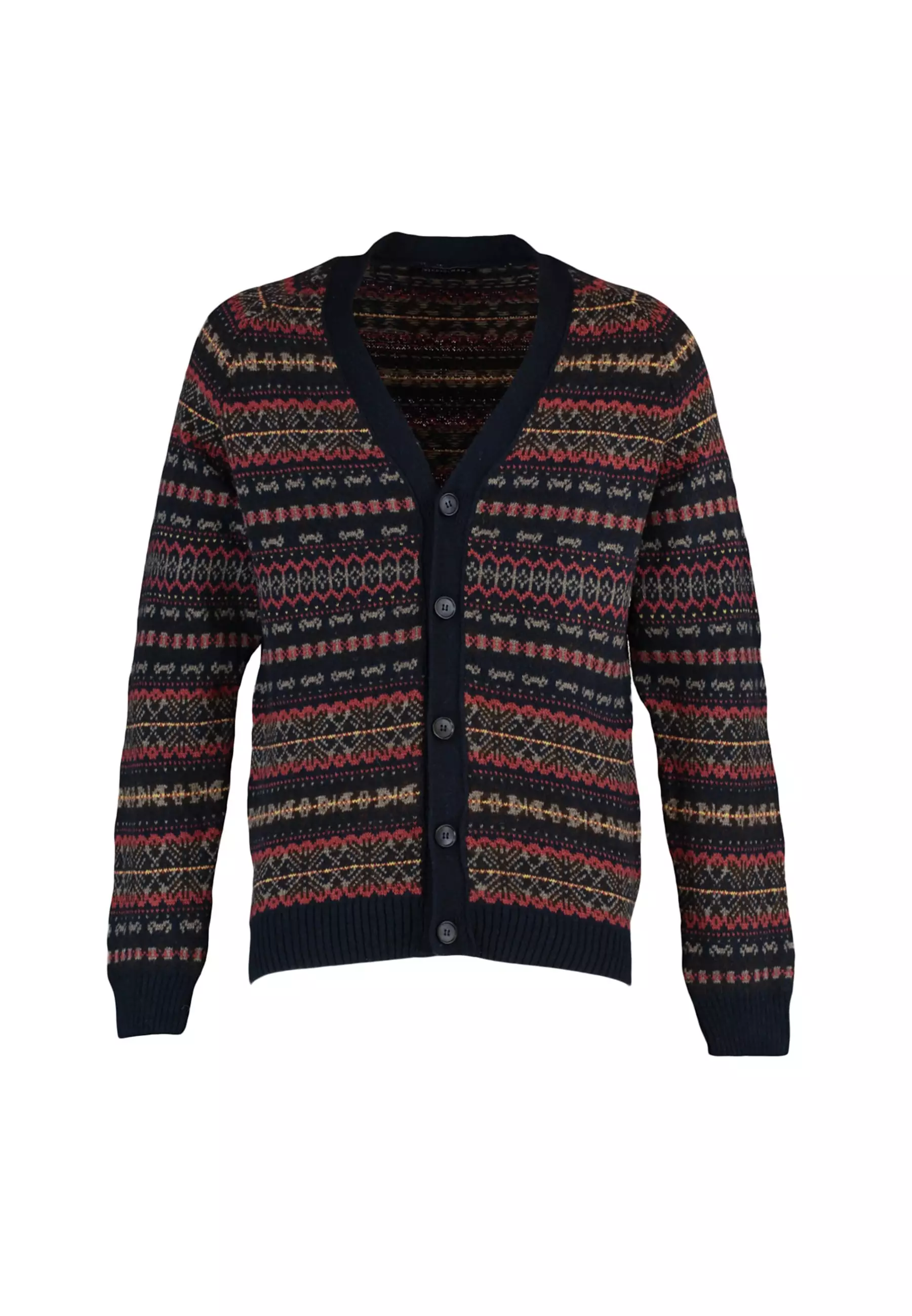 Jual Trendyol Slim Fit V-Neck Jacquard Knitwear Cardigan Original