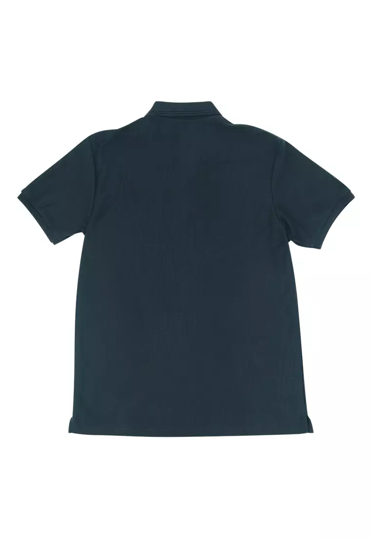 Men's Textured Poloshirt with Embossed Tipping