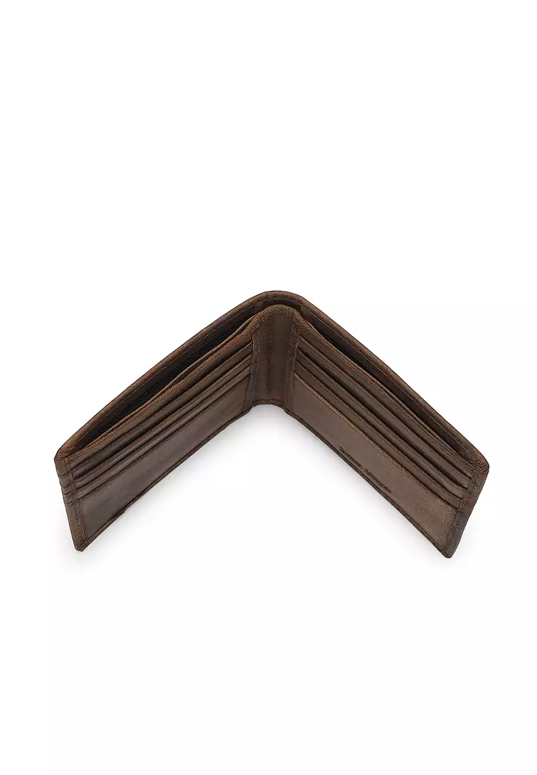 Men's Genuine Leather RFID Blocking Wallet - Brown
