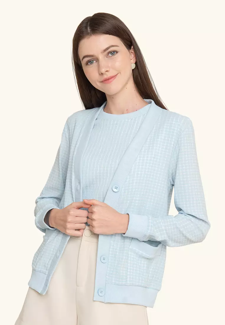 Buy L zzie LZZIE AVALON CARDIGAN LIGHT BLUE 2024 Online ZALORA