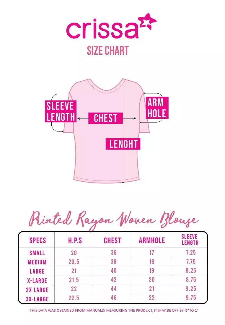 Woven Printed Rayon Short Sleeves Blouse