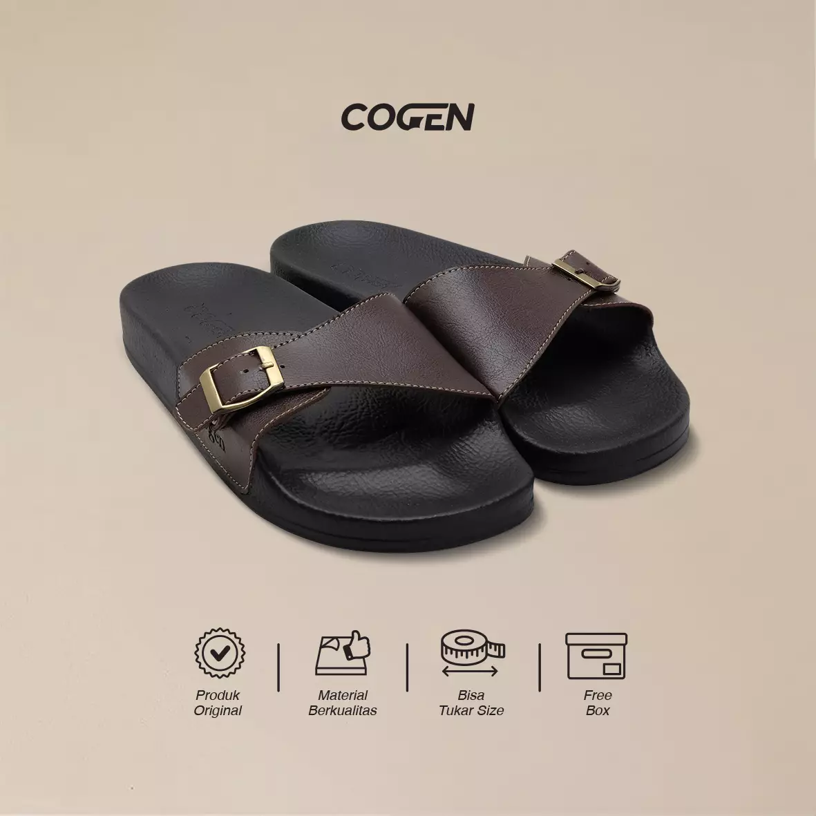Sandal Wanita Cogen Aruna Series - Brown