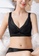 ZITIQUE black Women's Non-wired Thick 3/4 Cup Push Up Lace Trimmed Bra - Black 234ACUS91D2907GS_2