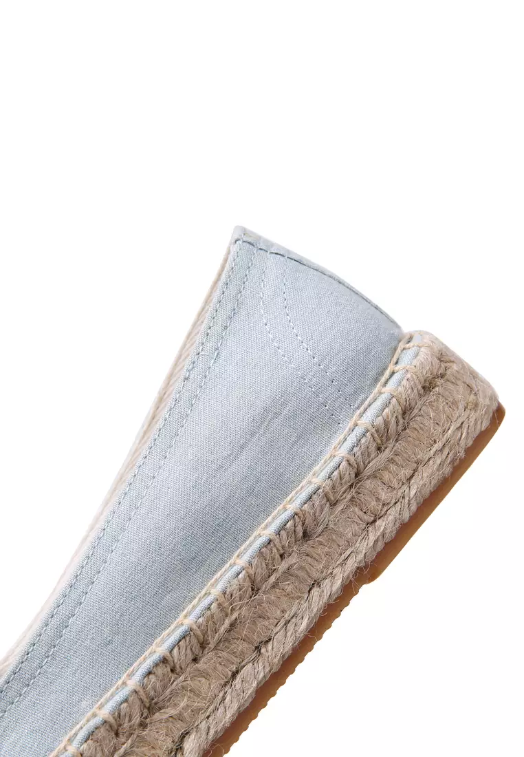Platform Embroidery Canvas Espadrilles HB01