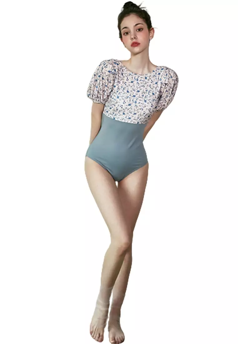 Floral Printed One Piece Swimsuits Bikini