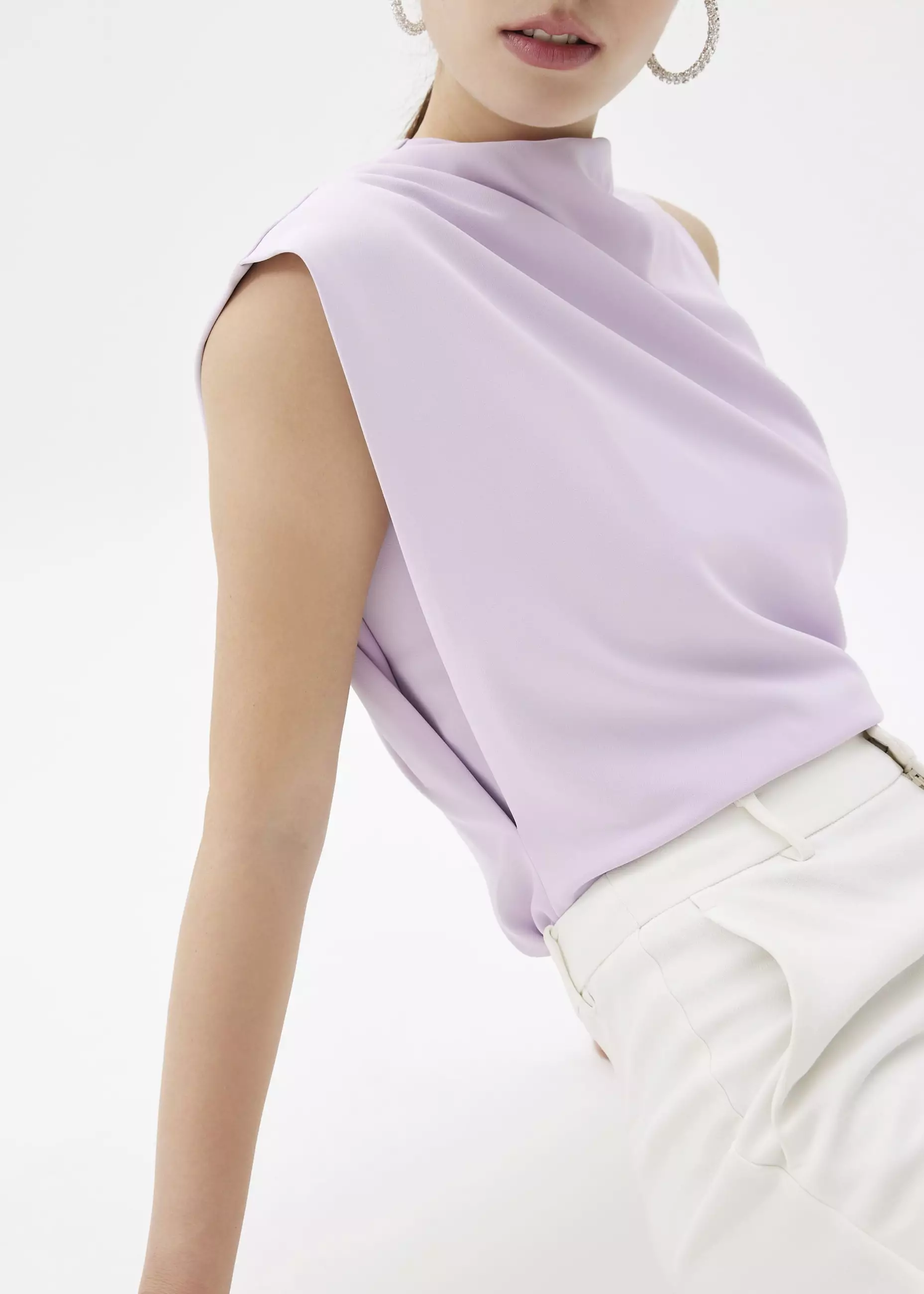 Atasan Wanita - Maya Asymmetric Drape Blouse