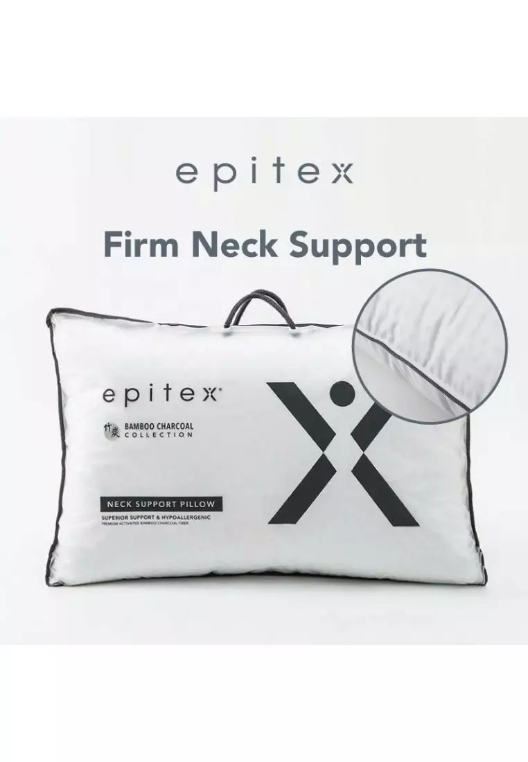 Buy Epitex Epitex Premium Bamboo Charcoal Firm Neck Support Pillow Luxury Pillow (1100g) 2024