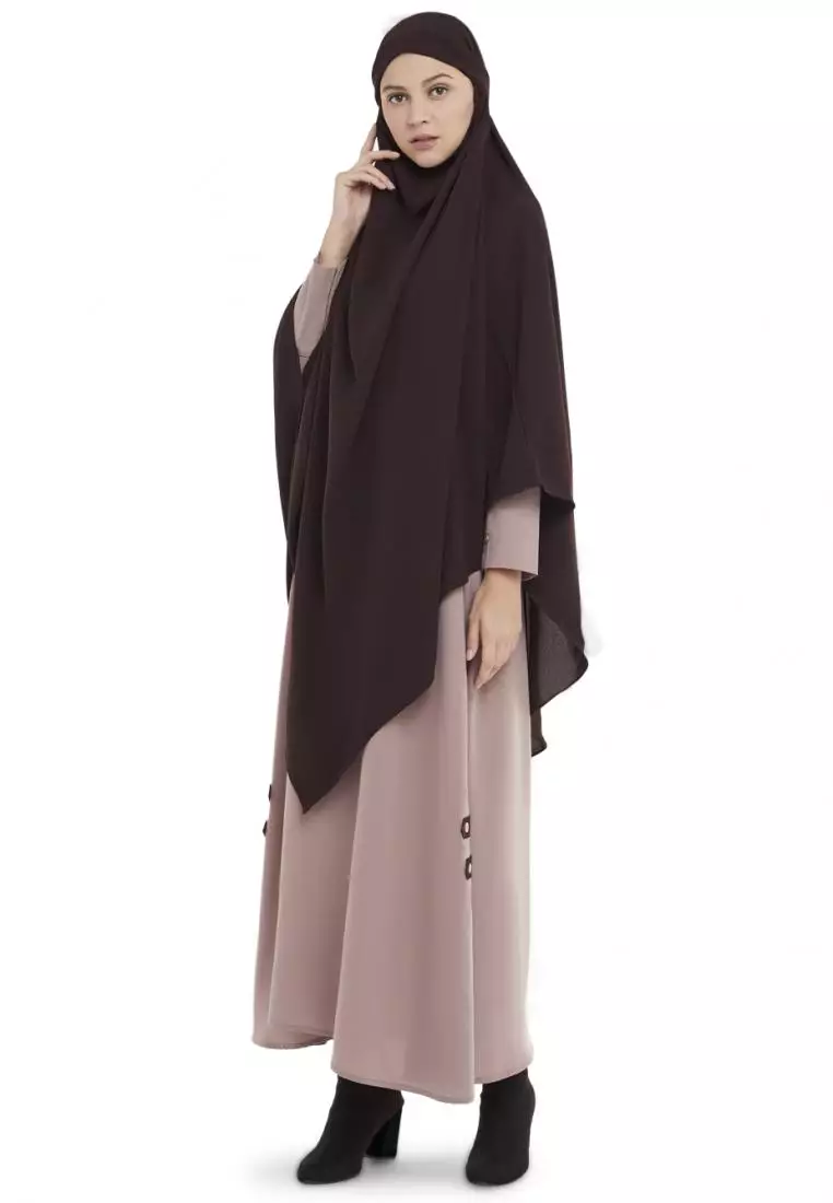 Queenza Set Gamis Wanita Muslimah By Zayidan Ghazia - Mocca