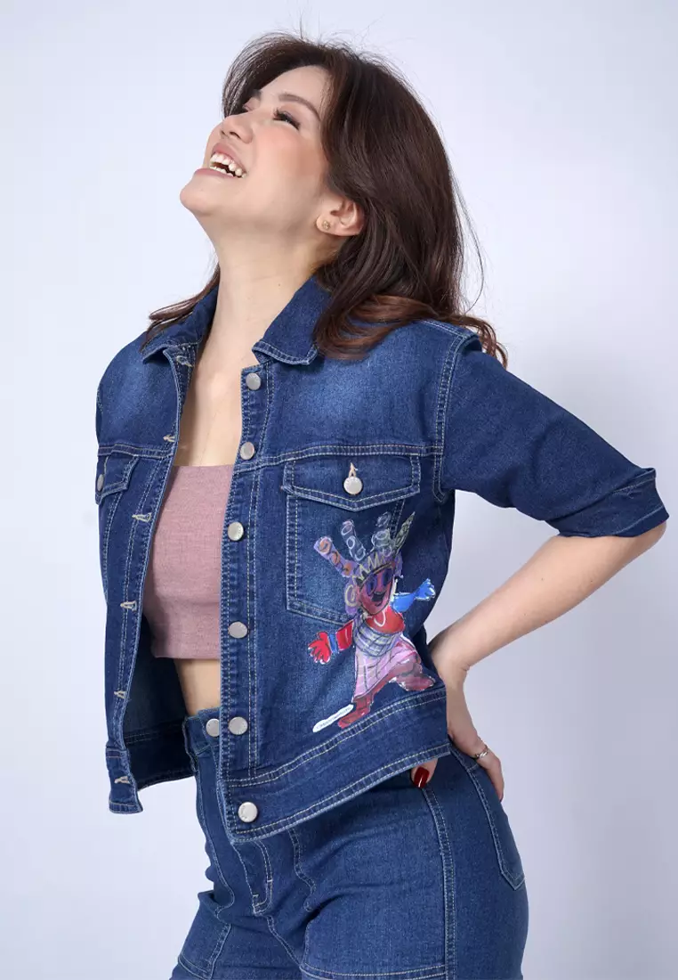 Triset Casual Pakaian Wanita Jacket Denim - TJ500228933
