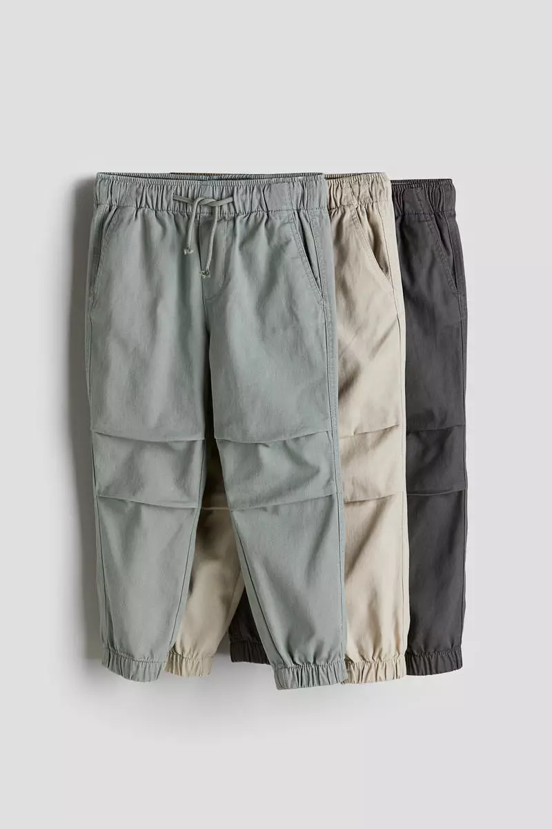 H&M 3-pack Cotton Twill Pants