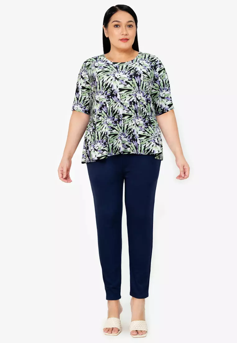 Buy Maxine Plus Size Printed Knit Baby Doll Top 2023 Online ZALORA