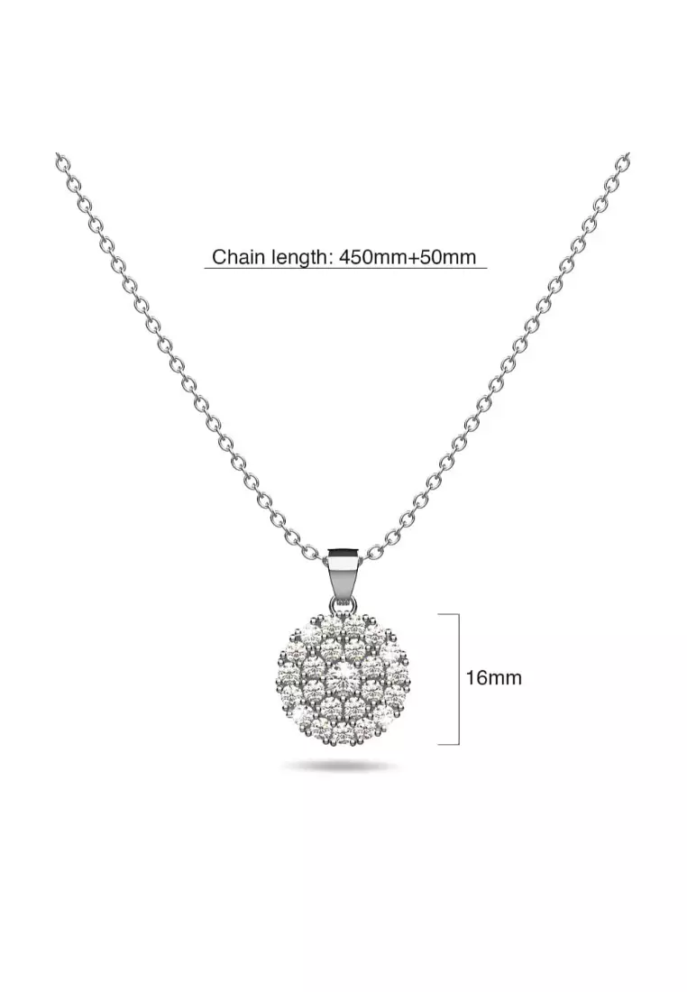 Crystal Heiress Silver Necklace
