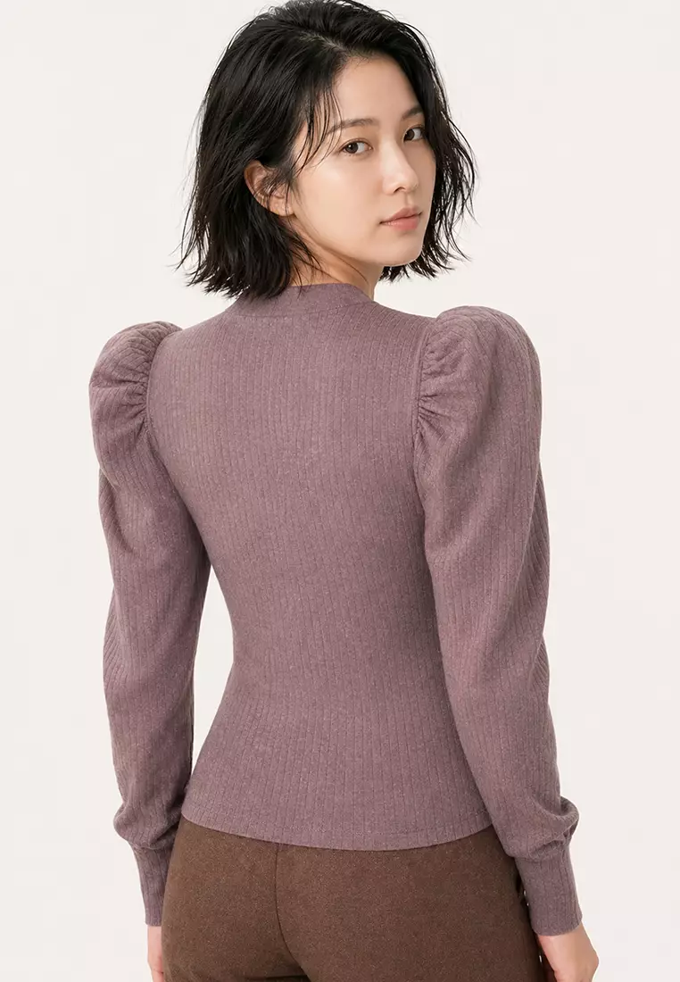 Long Puff Sleeves Top