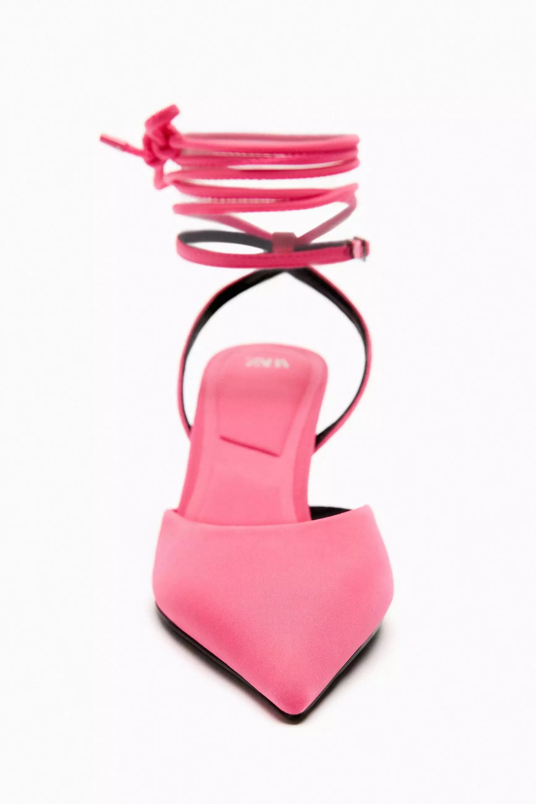 High-Heel Fabric Slingback Shoes