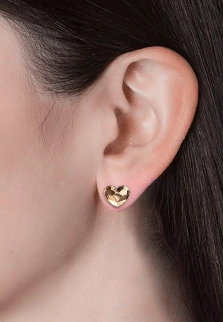 Fond Love Earring Champagne - Anting Crystal Swarovski by Her Jewellery