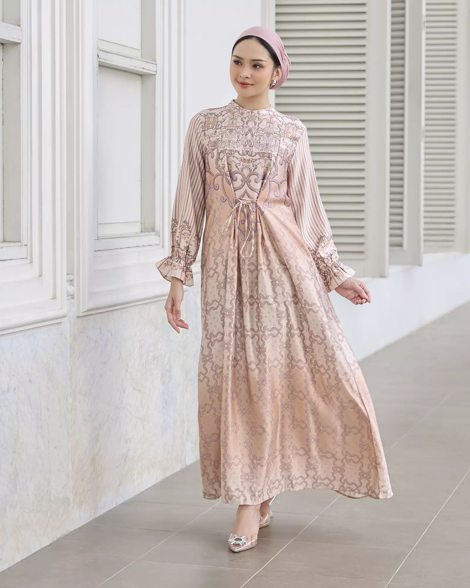 Geulis.id ARUMAYA DRESS / MAXY DRESS / BAJU LEBARAN - DUSTYPEACH