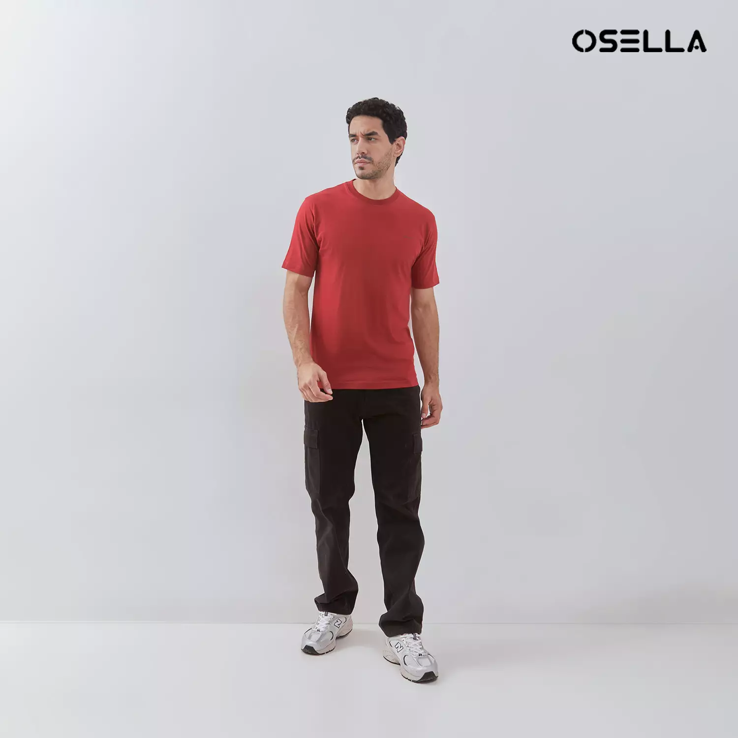 Osella Basic Reguler Fit T-Shirt 3072400375 | Atasan Kaos Basic Lengan Pendek Laki Laki