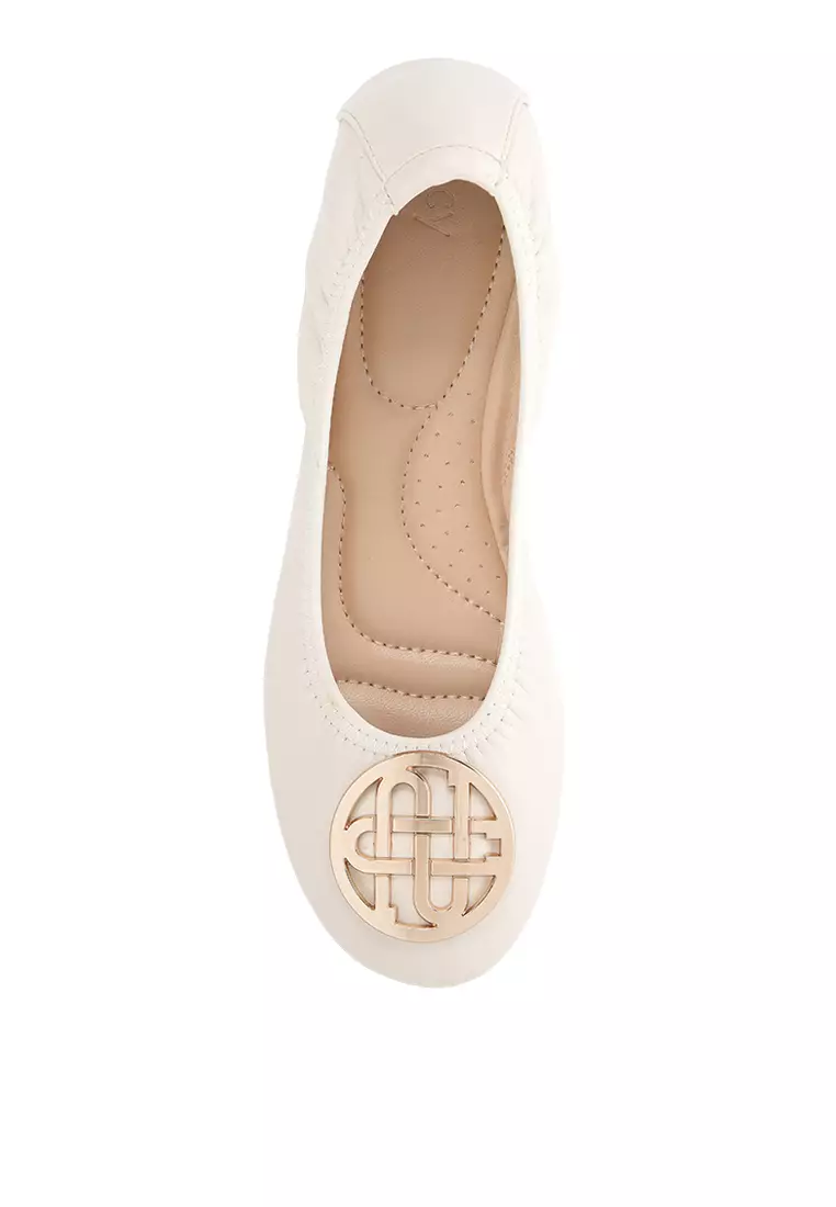 Elisa J2425-6 Flat Shoes Off White