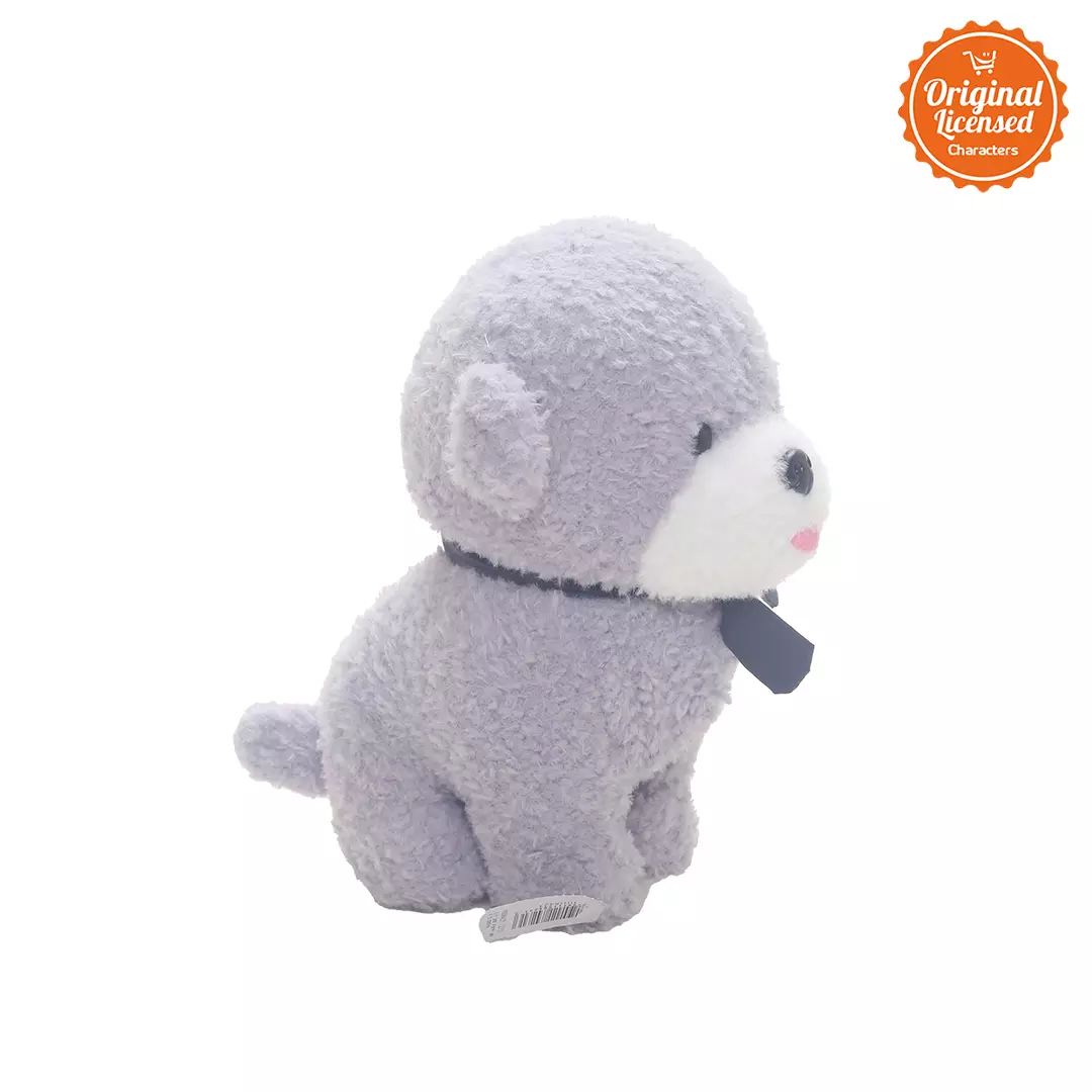 Boneka Sit Dog Puppy Grey 25 cm