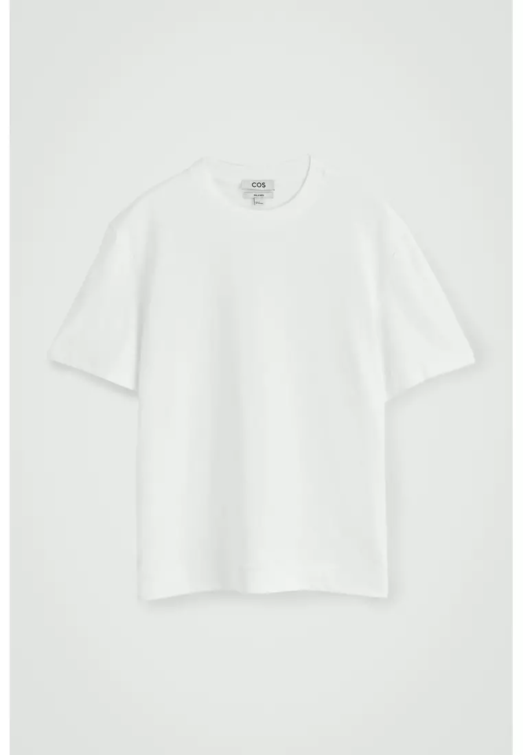 RELAXED SLUBBED COTTON-LINEN T-SHIRT
