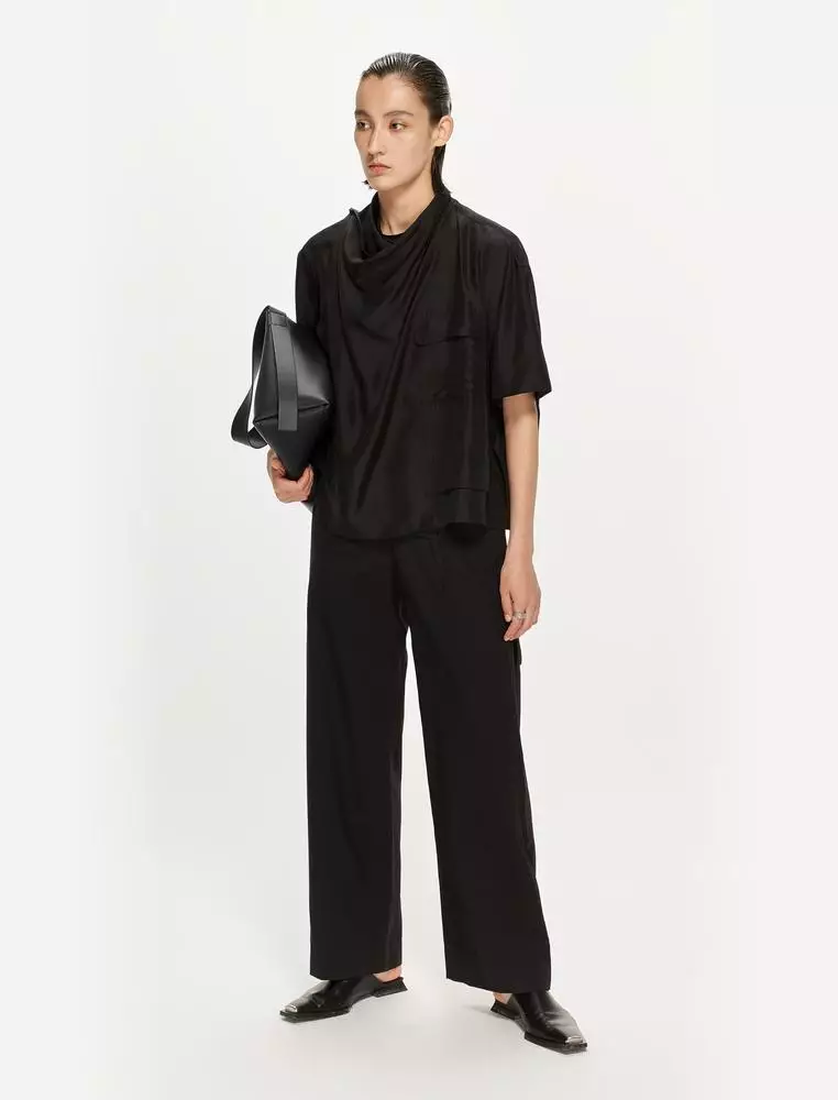 JNBY Women's Silk 3/4-Sleeve Loose Top