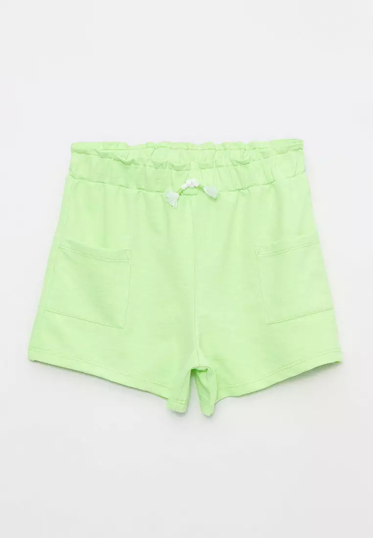 Purchase girls mint 2025 green cotton shorts