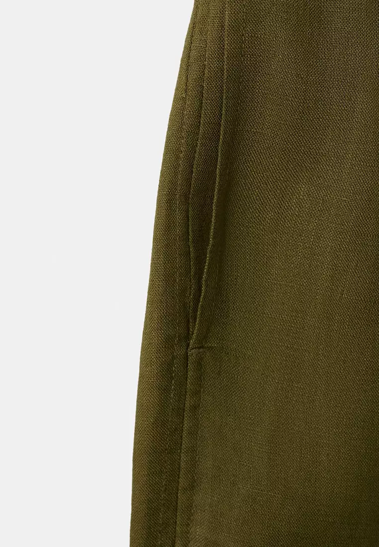 Straight Linen Trousers