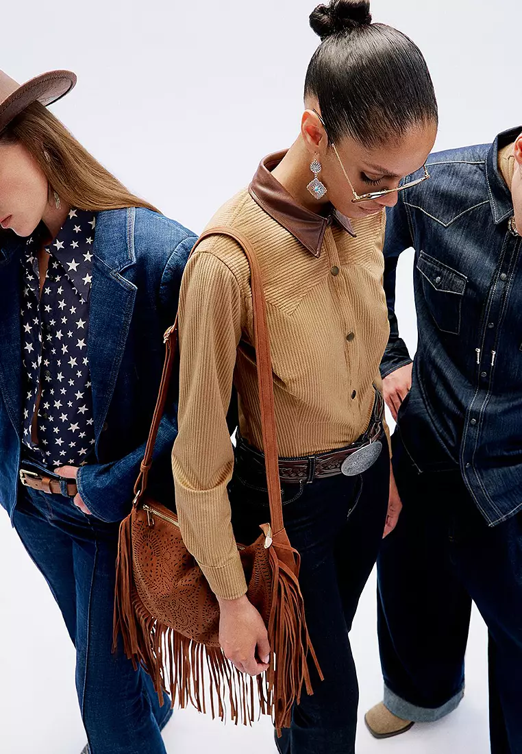 Denim Blazer Jacket Buttoned Comfortable Fit