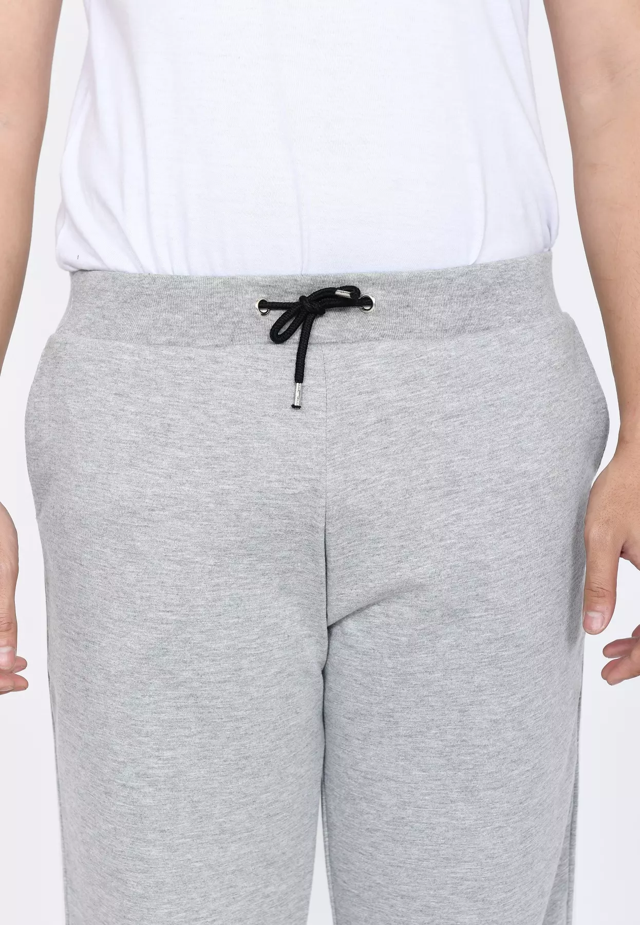 Celana Panjang Pria - Sporty Daily Pants LIGHT GREY With Side Tape