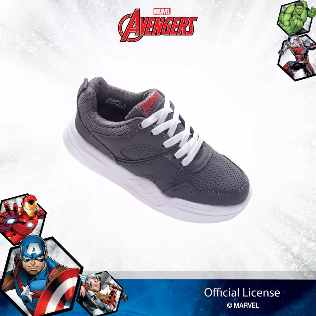 AVENGERS - SEPATU Sneakers ANAK LAKI TANGGUNG CH340407LT - ABU TUA