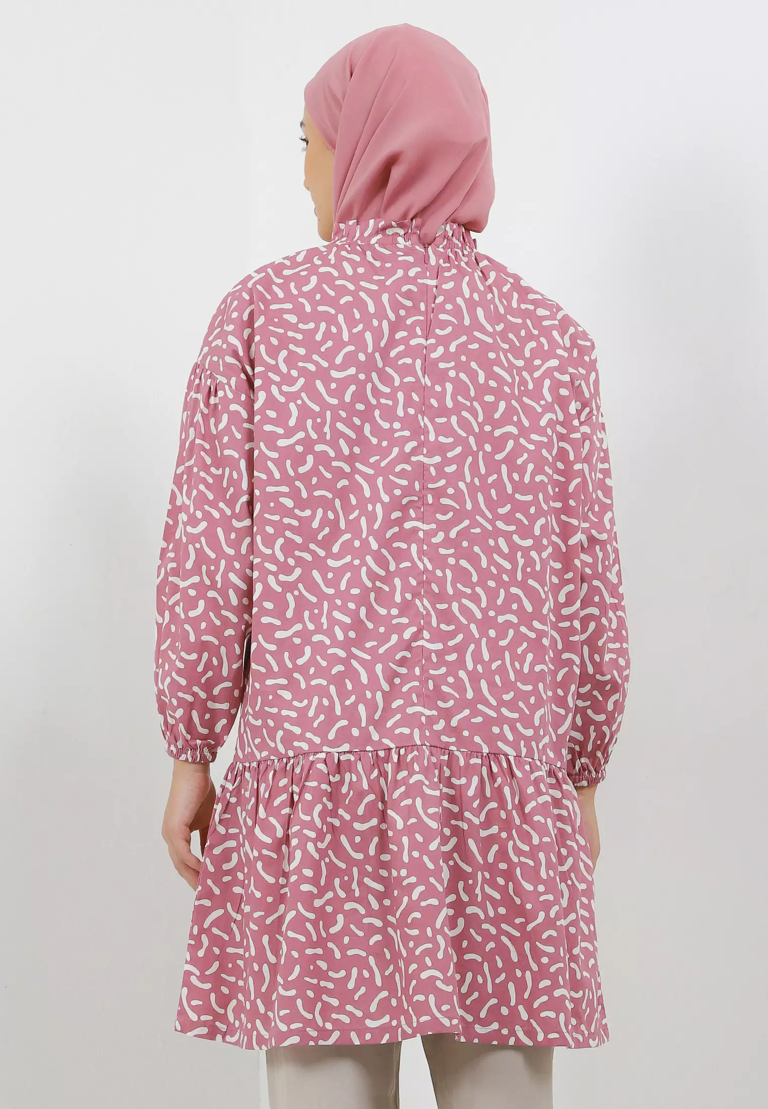 MFMW Helsinki Tunik Dusty Rose Motif