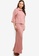 Lubna pink Knitted Wide Sleeve Top With Skirt Set 8977FAAE301529GS_3
