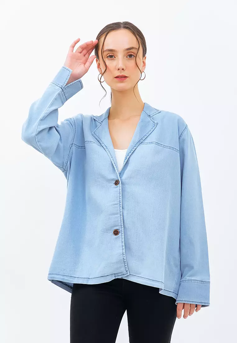 Carvil Blazer Wanita FAIRA-LB LIGHT BLUE