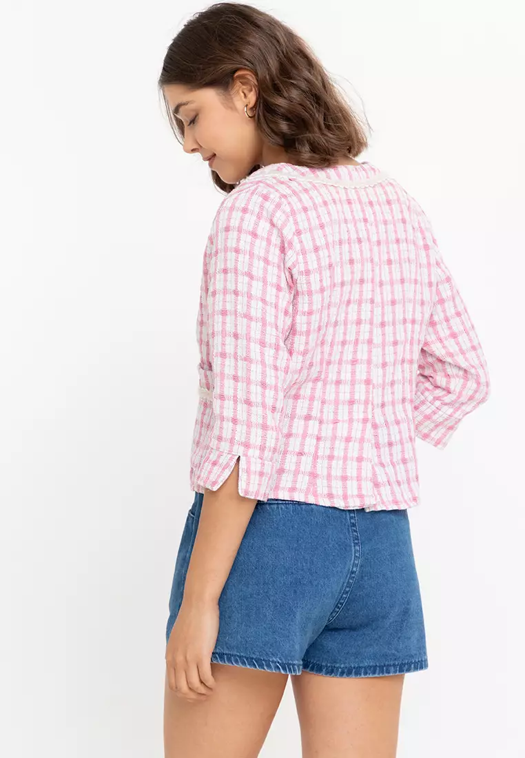 Leslie Plaid Tweed Jacket