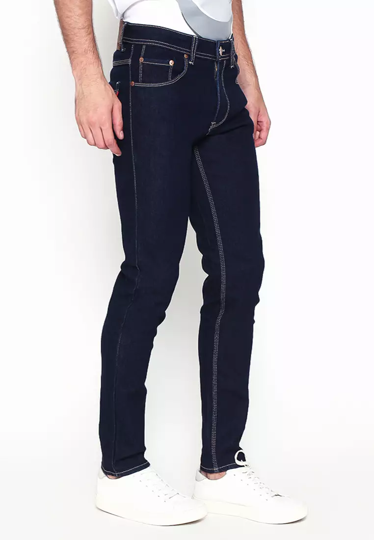 2Nd Red Slim Fit Denim Blue Black 133252