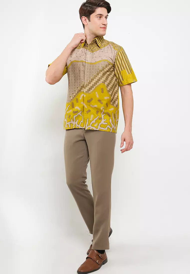 Evans Kemeja Batik Premium Pria Casual Modern Lengan Pendek