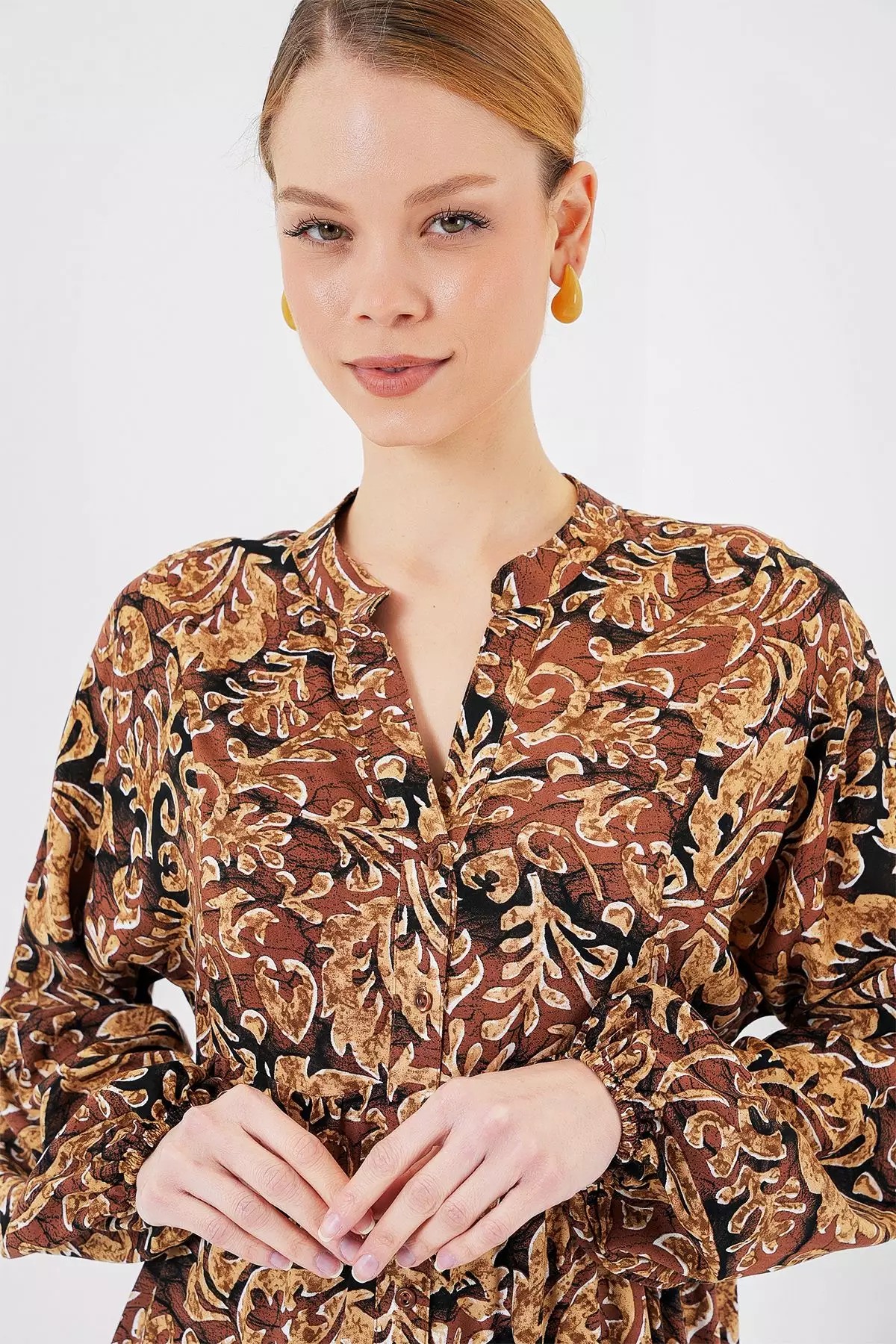 Patterned Modest Dress