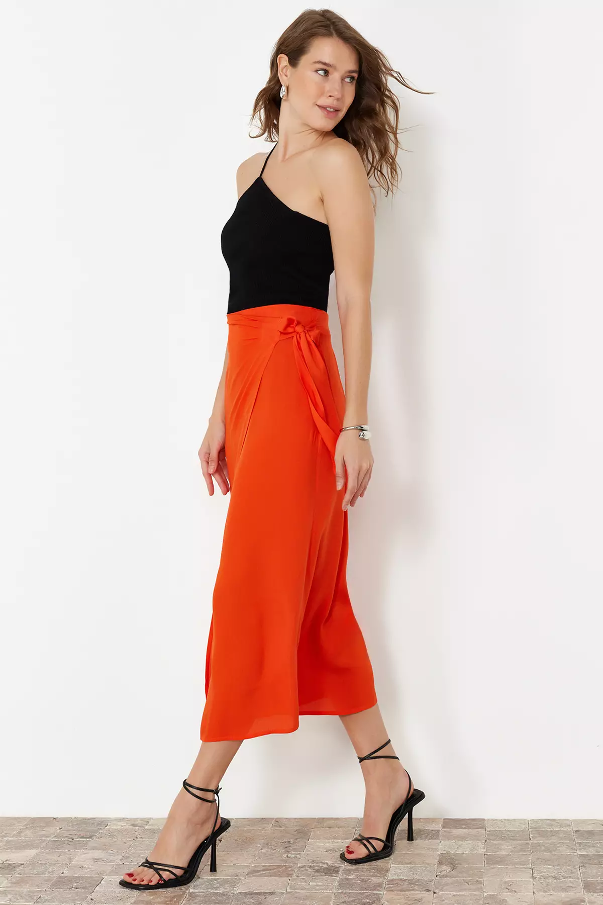 Wrap Midi Skirt
