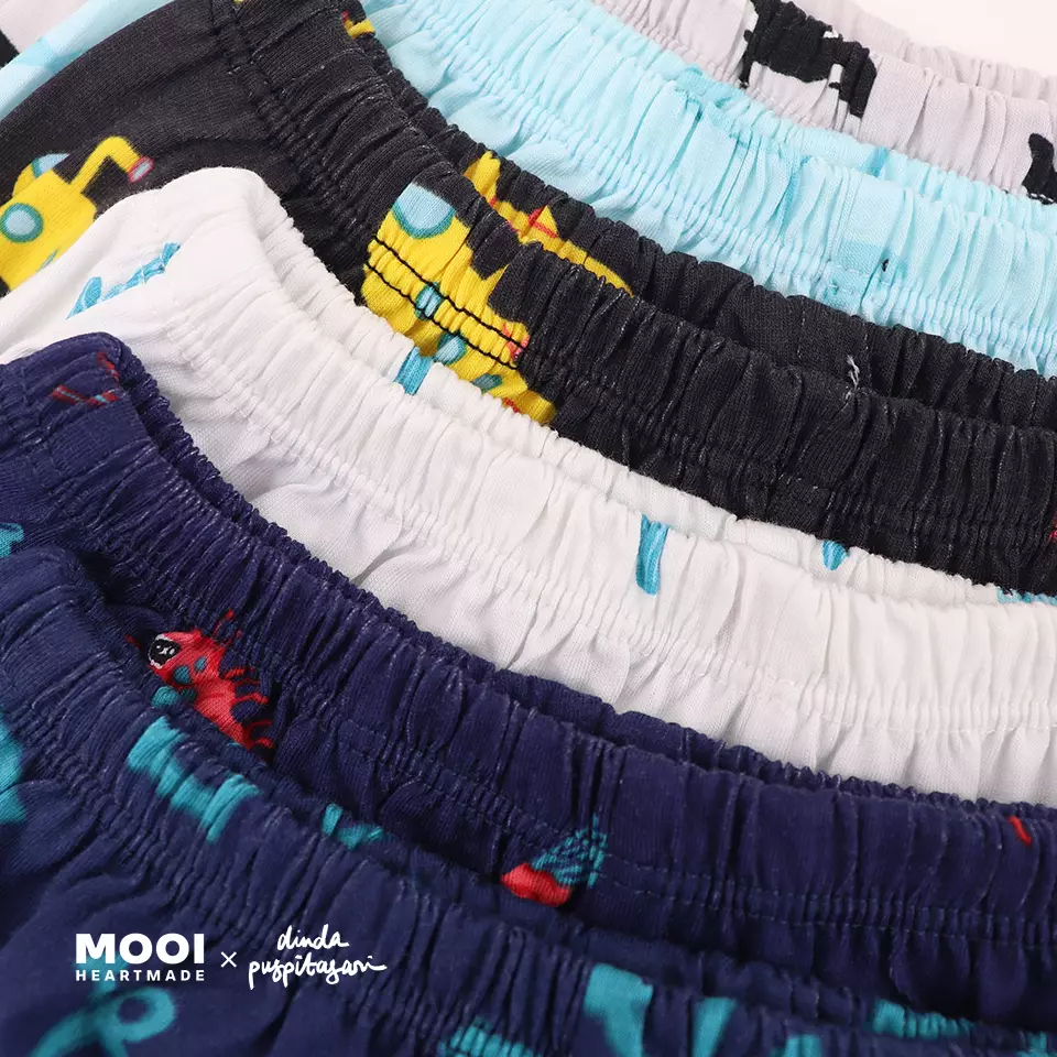 Mooi X Dinda Puspitasari Setelan Anak Laki-Laki Riyu Set - Navy Blue