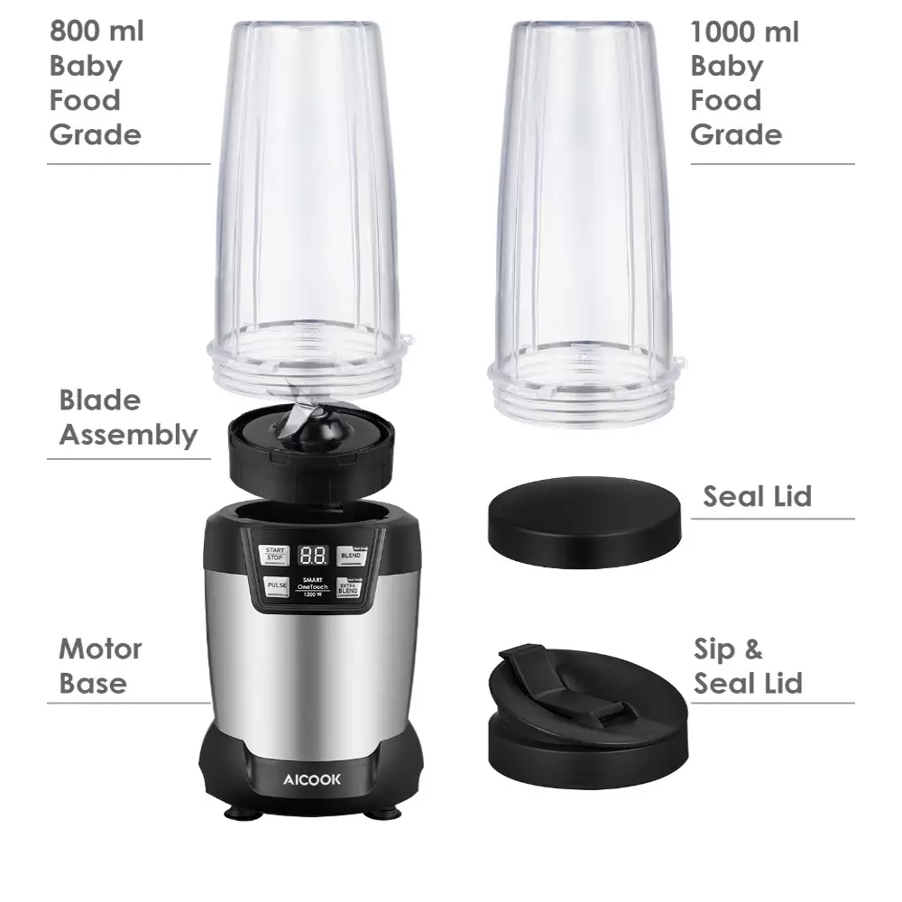 Buy Aicook Aicook WBL003 LED Smart One Touch AutoIQ 1,200W Nutrient